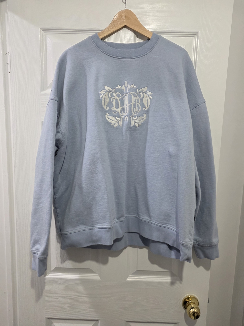 SIMONS DJAB Embroidered Logo Fleece Sweatshirt